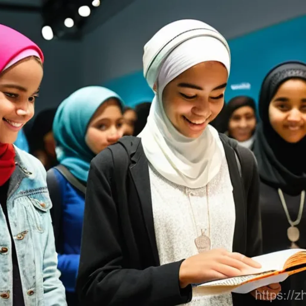 역사 교육과 다문화 - **Prompt 1: "A vibrant, diverse group of teenagers, aged 15-17, from various cultural backgrounds, g...