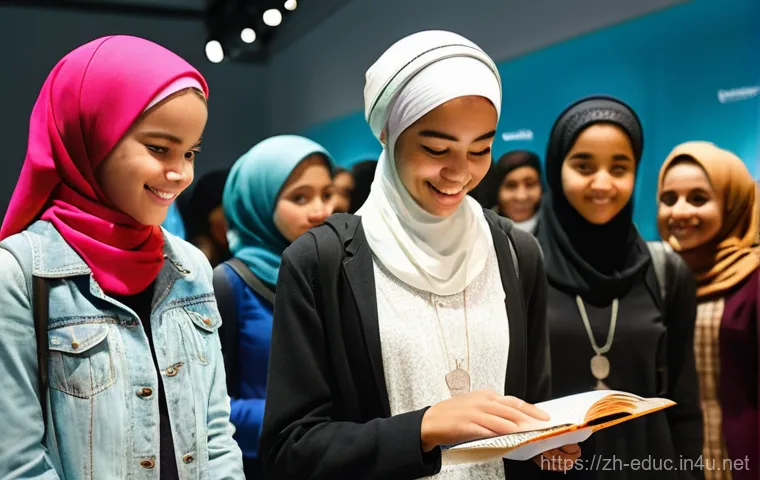 역사 교육과 다문화 - **Prompt 1: "A vibrant, diverse group of teenagers, aged 15-17, from various cultural backgrounds, g...