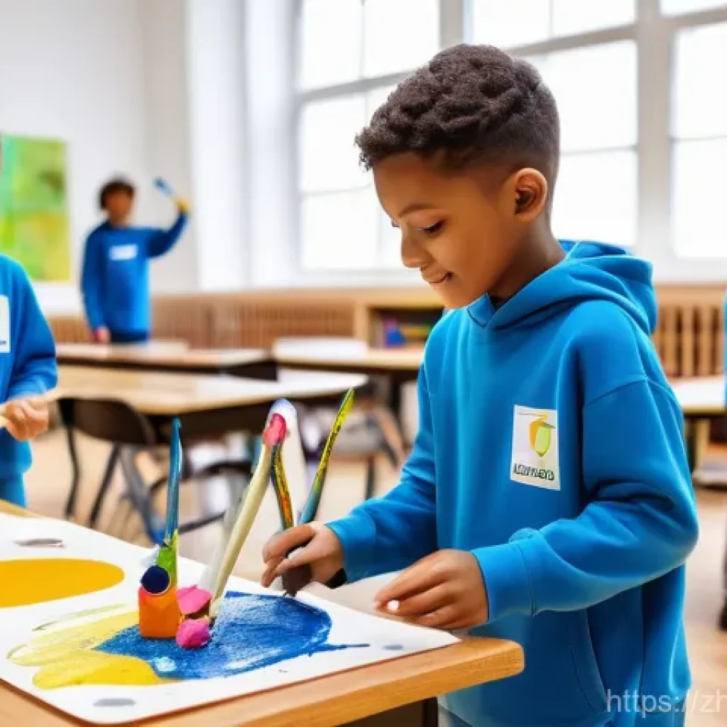 사교육 시장 분석 - **Prompt 1: The Flourishing of Holistic Education**
An energetic and diverse group of children, ...